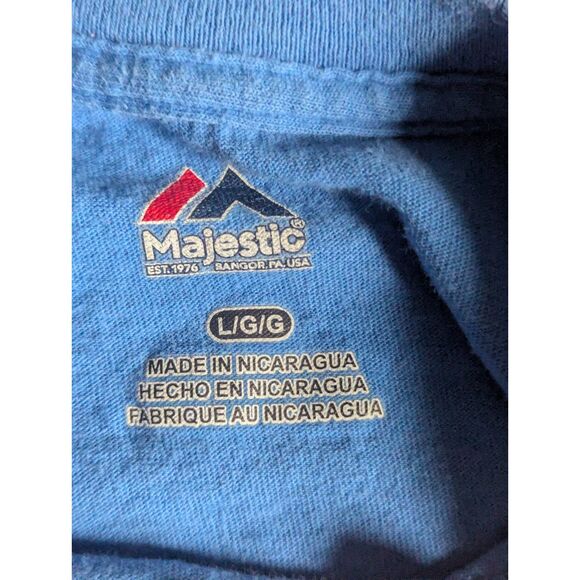 OKC Thunder Majestics T-Shirt Large Blue NBA Basketball - Picture 3 of 6